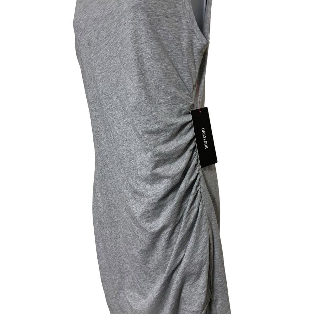 NWT! Bobi LA  Ruched Side Surplice Tank Dress Womens Size L - Picture 5 of 10